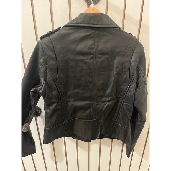 Decrum Genuine Kirsten Womens Biker Leather Jacket - Size L - Picture 5 of 5